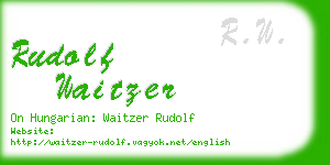 rudolf waitzer business card